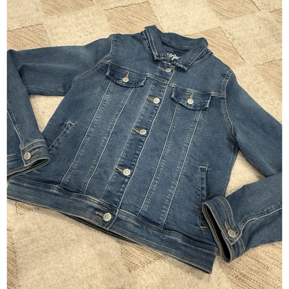 Cat and Jack Girls Jean Denim Jacket Size XL 14/16